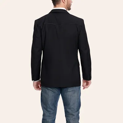 Red Sky Men's Pecos Black Two Button Western Tuxedo Sport Coat