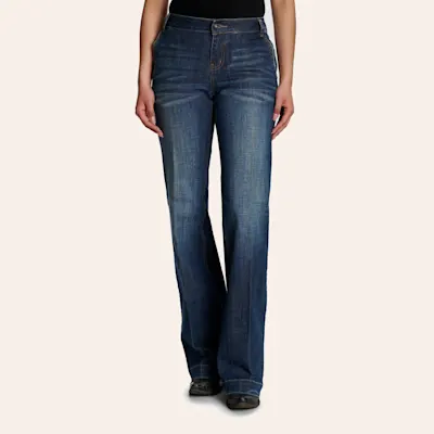 Stetson Women's Dark Wash Slash Front & Back Welt Pocket Jeans