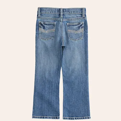 Wrangler 20X Boys' Roxton Medium Wash Slim Fit Vintage Boot Cut Jean (2T-7)
