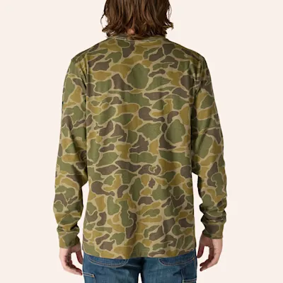 Carhartt Men's Relaxed Fit Heavyweight Burnt Olive Camo Pocket T-Shirt