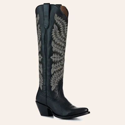 Ariat Women's Helena Black Deertan J Toe Tall Fashion Cowboy Boots