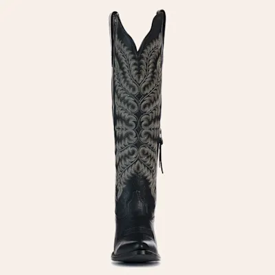 Ariat Women's Helena Black Deertan J Toe Tall Fashion Cowboy Boots