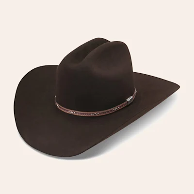 Resistol 6X George Strait Kingman Chocolate Felt Cowboy Hat 2 Resistol 6X George Strait Kingman Chocolate Felt Cowboy Hat
