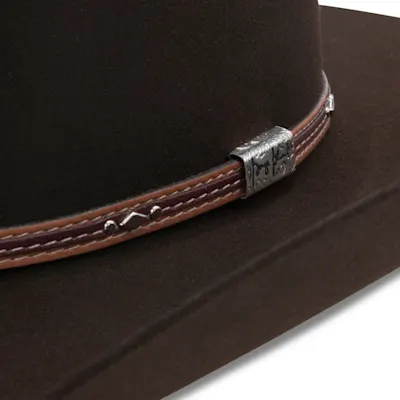 Resistol 6X George Strait Kingman Chocolate Felt Cowboy Hat 3 Resistol 6X George Strait Kingman Chocolate Felt Cowboy Hat