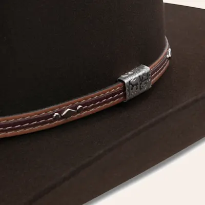 Resistol 6X George Strait Kingman Chocolate Felt Cowboy Hat 4 Resistol 6X George Strait Kingman Chocolate Felt Cowboy Hat
