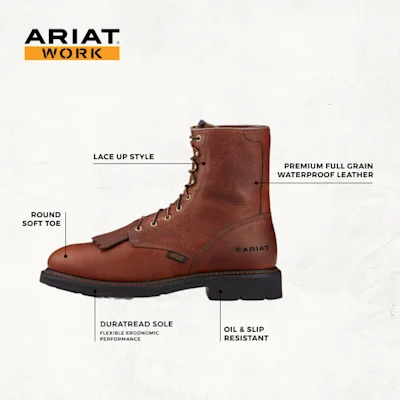 Ariat Men's Cascade Sunshine Waterproof Round Toe Lace Up Work Boot