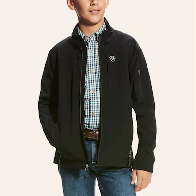 Ariat Youth Black Vernon Long Sleeve Bonded Jacket