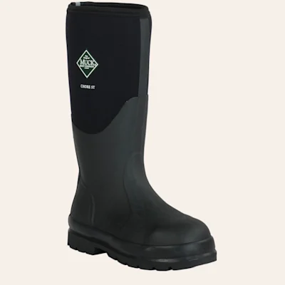 Muck Chore Classic Men's Black Waterproof Round Steel Toe Work Boots