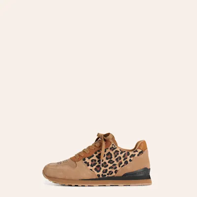 Roper Women's Giddyup Jogger Tan & Leopard Print Casual Shoes