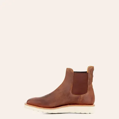 Anderson Bean Men's Horse Power Distressed Brown Wide Square Toe Chelsea Boots