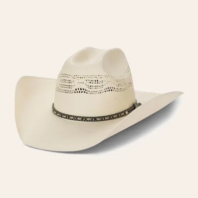 Cavender's Ranch Collection Ivory Bangora Vented Straw Cowboy Hat