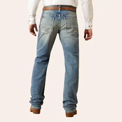Ariat Men's M2 Stirling Shasta Light Wash Relaxed Fit Boot Cut Jeans