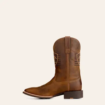 Ariat Men's Distressed Brown Sport Freedom Wide Square Toe Cowboy Boots