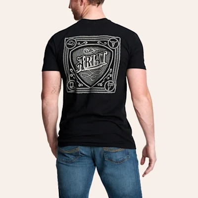 Ariat Men's Black Bandana Logo Graphic T-Shirt
