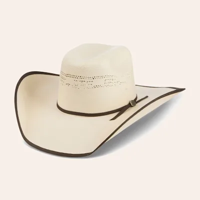 Cavender's Natural Bangora Vented Crown Straw Cowboy Hat