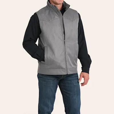 Cinch Men's Gray Concealed Carry Western Vest