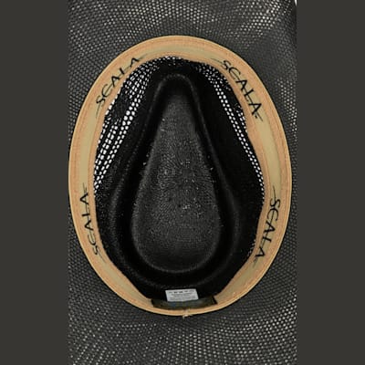 Scala by Dorfman Pacific Black Bangora Vented Straw Fashion Cowboy Hat L/XL 3 Scala by Dorfman Pacific Black Bangora Vented Straw Fashion Cowboy Hat L/XL