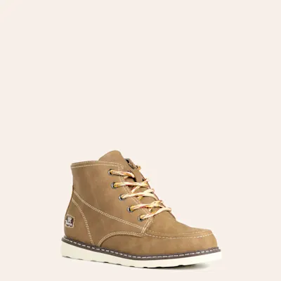 Twister Kids' Clyde Brown Moc Toe Lace Up Chukka Shoe