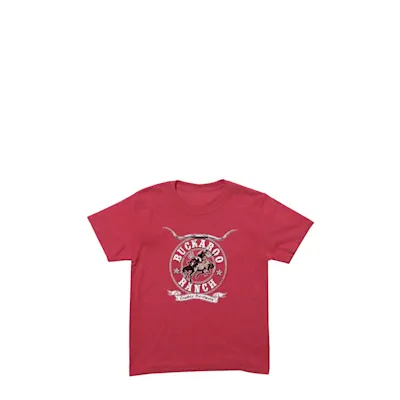 Cowboy Hardware Boy's Red Buckaroo Ranch Logo Graphic T-Shirt