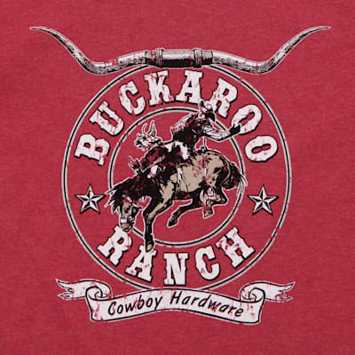 Cowboy Hardware Boy's Red Buckaroo Ranch Logo Graphic T-Shirt