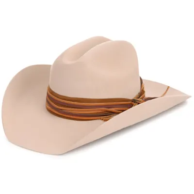 Rockin C Women's Buckskin Wesley Creased Leather Wrap Felt Western Hat