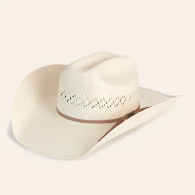 American Hat Ivory Vented Cattleman Crown Straw Cowboy Hat