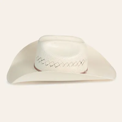American Hat Ivory Vented Cattleman Crown Straw Cowboy Hat