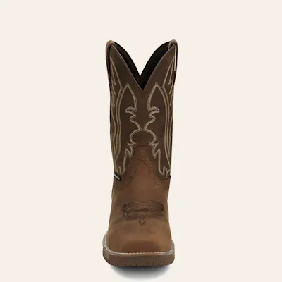 Justin Men's Brown Nitread Waterproof Oil & Slip Resistant Work Boots