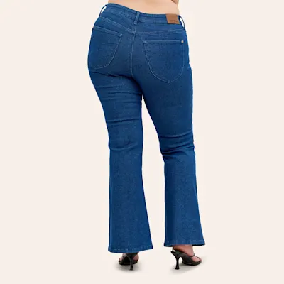 Judy Blue Women’s Dark Blue Plus High Rise Flare Jeans