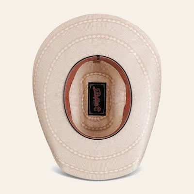 Rafter C Shantung Ivory and Tan Brick Crown Cowboy Hat