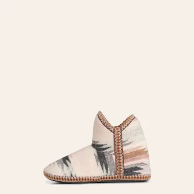 Blazin Roxx Women's Ariel Pink Gray & Tan Aztec Print Bootie Slippers