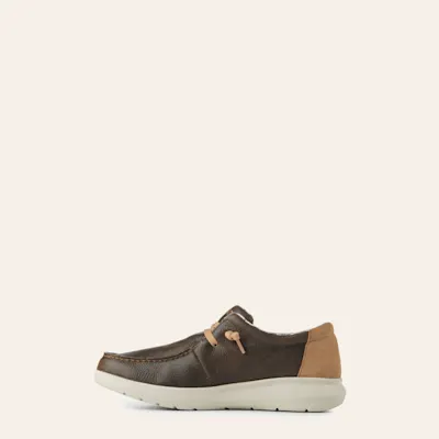 Ariat Men's Hilo Dark Brown and Tan Leather Lace Up Casual Shoes