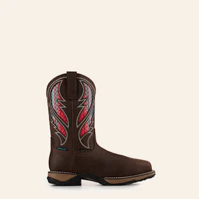 Ariat Women's Anthem Dark Chocolate with Serape VentTEK Waterproof Wide Square Composite Toe Work Boot 6 Ariat Women's Anthem Dark Chocolate with Serape VentTEK Waterproof Wide Square Composite Toe Work Boot