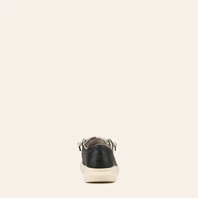 Ariat Women's Hilo Black Floral Embossed Moc Toe Lace Up Casual Shoe 4 Ariat Women's Hilo Black Floral Embossed Moc Toe Lace Up Casual Shoe