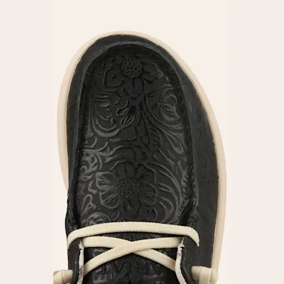 Ariat Women's Hilo Black Floral Embossed Moc Toe Lace Up Casual Shoe 7 Ariat Women's Hilo Black Floral Embossed Moc Toe Lace Up Casual Shoe