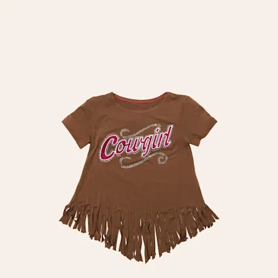 Cowgirl Hardware Girl's Caramel Sparkle Sassy Cowgirl Top