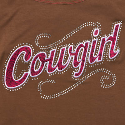 Cowgirl Hardware Girl's Caramel Sparkle Sassy Cowgirl Top