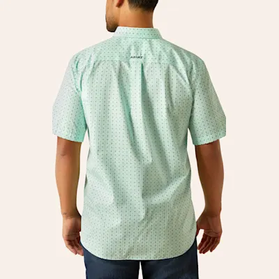 Ariat Men's Ellis Mint Geo Print Western Shirt