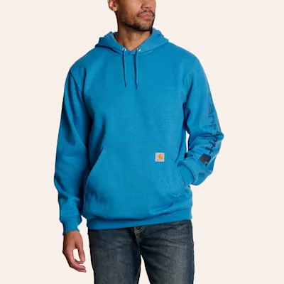 Carhartt Men's Loose Fit Midweight Horizon Heather Blue Work Hoodie