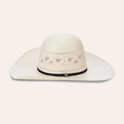 Rafter C Men's Shantung Ivory Diamond Vent Open Crown Cowboy Hat