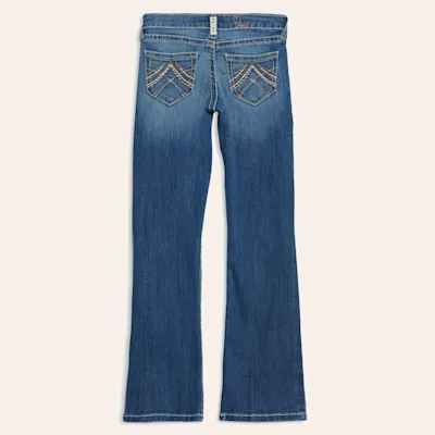 Ariat Girls' REAL Eleanor Whipstitch Boot Cut Jeans