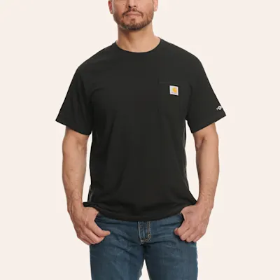Carhartt Men's Force Black Work Pocket T-Shirt