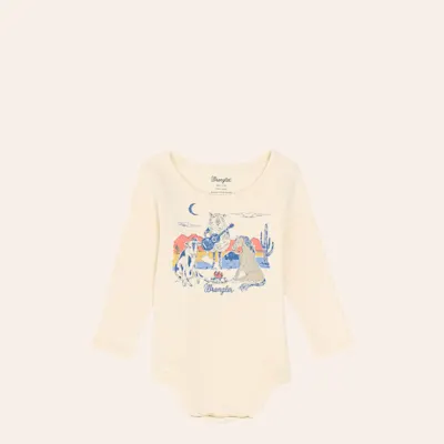 Wrangler Infant White Animal Guitar Onesie
