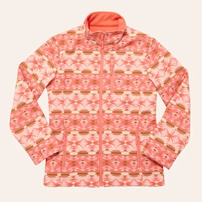 Rockin' C Girls' Coral Bonded Aztec Print Jacket