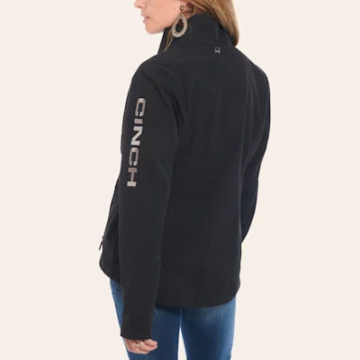 Cinch Women's Black Concealed Carry Logo Sleeve Bonded Jacket