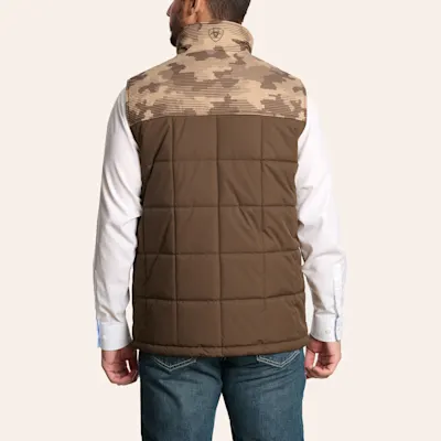 Ariat Men's Crius Chocolate & Tan Camo Insulated Vest