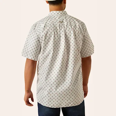 Ariat Men's Evan White Aztec Geo Print Western Shirt
