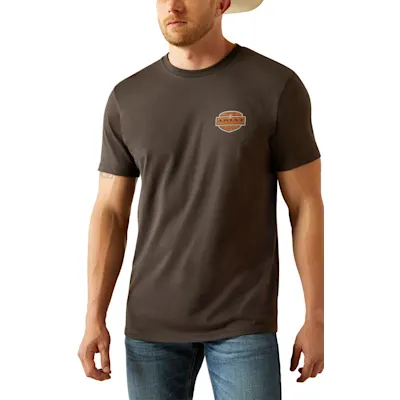 Ariat Men's Chocolate & Tangerine Geo Western Shirt