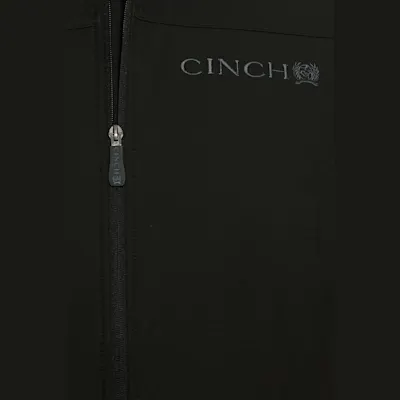 Cinch Men's Black & Gray Logo Bonded Vest