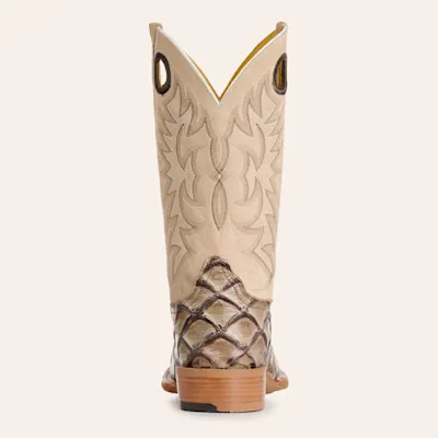 Cavender's Men's Intrepid Glazed Taupe and Light Gray Pirarucu Print Wide Square Toe Cowboy Boots 4 Cavender's Men's Intrepid Glazed Taupe and Light Gray Pirarucu Print Wide Square Toe Cowboy Boots